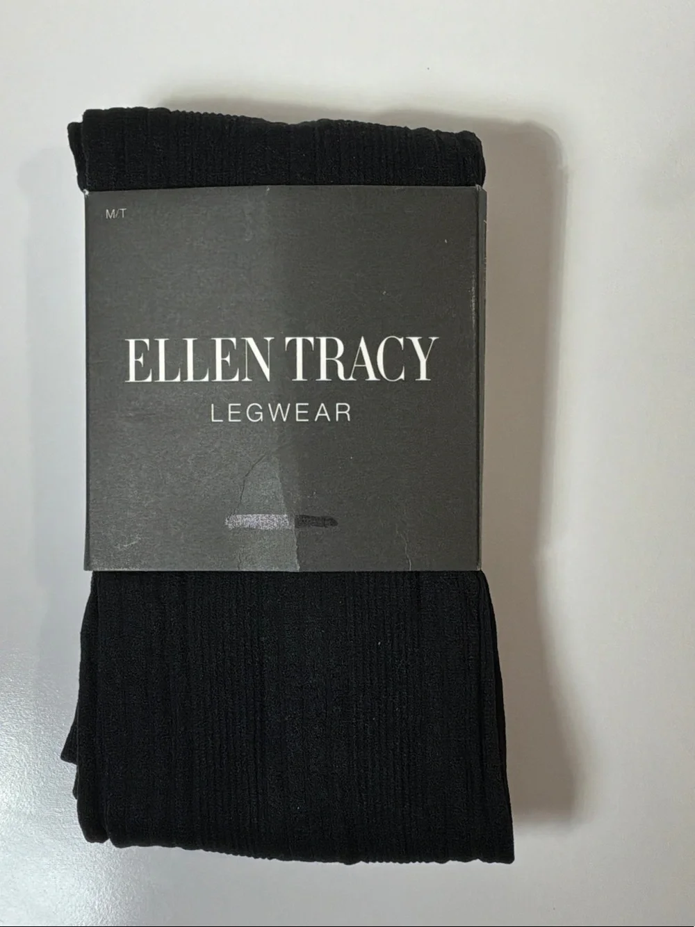 NWT Ribbed Tights Silky Smooth Black Sz Medium/Tall